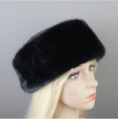 Women's luxury mink fur hat, available in different variations