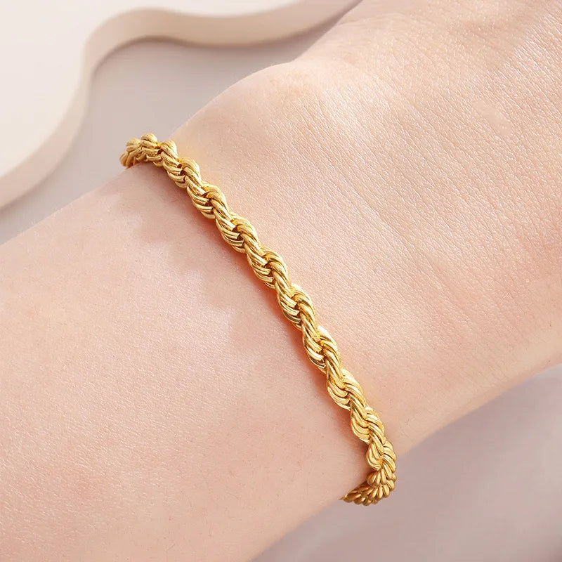 925 hopea kierretty köysi-rannekoru, unisex design