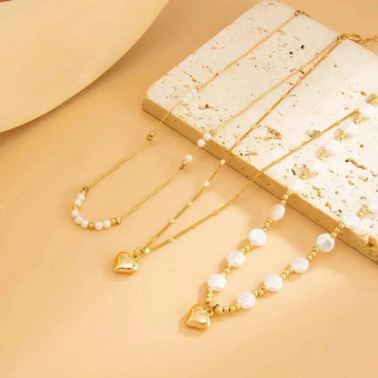 KunJoe Helmikaulakorusetti sydänriipuksella naisille