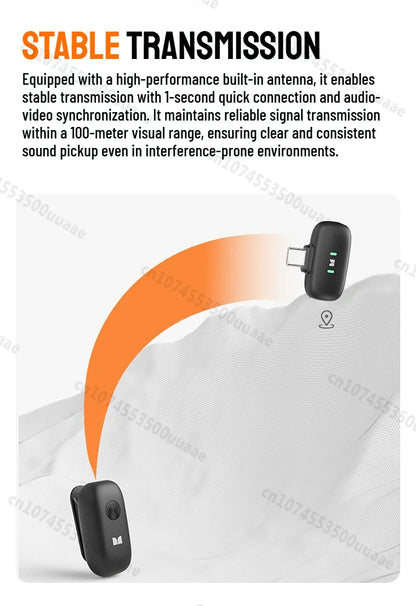 Monster N10 PRO Wireless Lavalier Microphone, 1 Receiver + 2 Transmitters