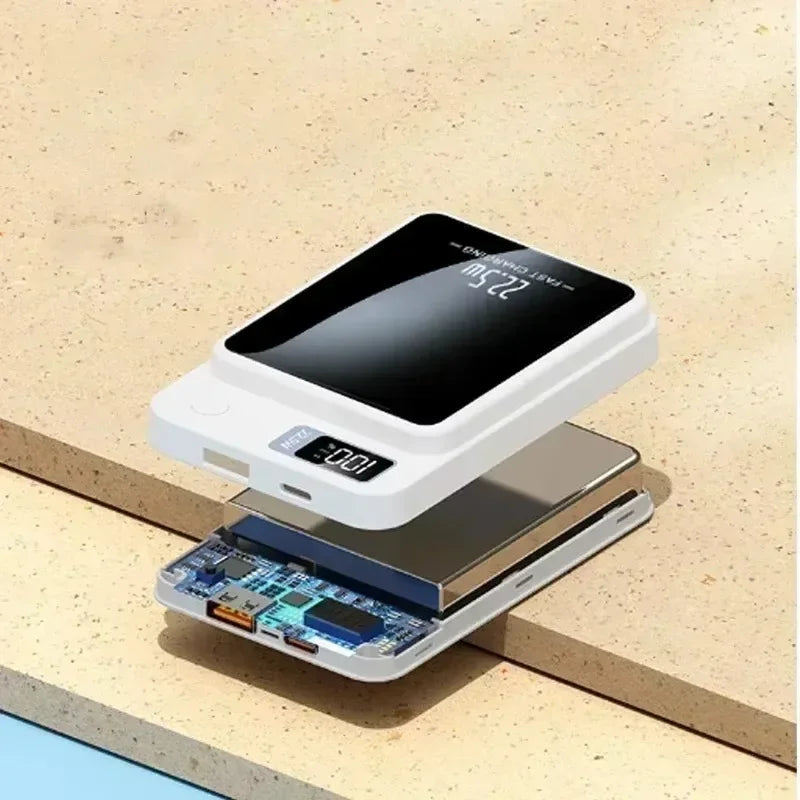 Magneettinen Langaton Virtalähde 50000mAh - Superpikalataus, Kannettava Powerbank iPhone & Huawei