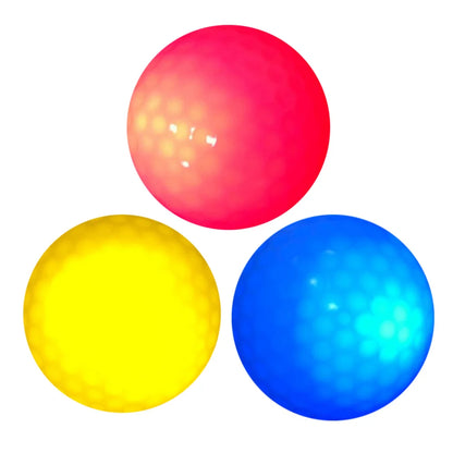 LED golf balls 6 pcs, illuminated golf balls for night play