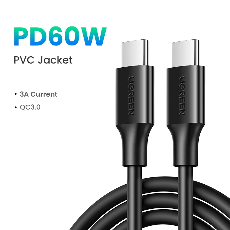 UGREEN 100W USB-C Kaapeli - PD Pikalataus 5A, Type-C MacBook & iPad Pro Latauskaapeli
