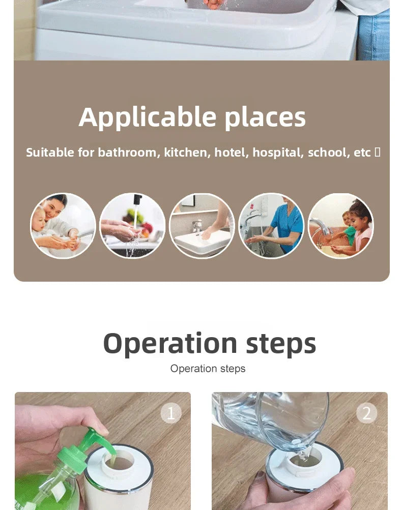 Automaattinen Vaahtoava Saippua-annostelija 2026 - USB-ladattava Älykäs Käsienpesulaite Kylpyhuoneeseen