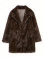 Indefeir French faux fur coat for women