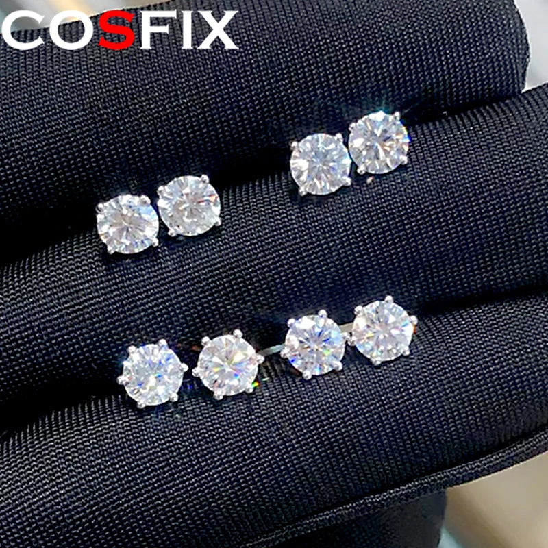 COSFIX Moissanite nappikorvakorut naisille