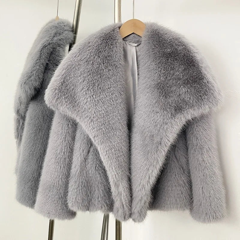 Tuularose naisten turkistakki, lyhyt bomber-malli, lämmin talvitakki