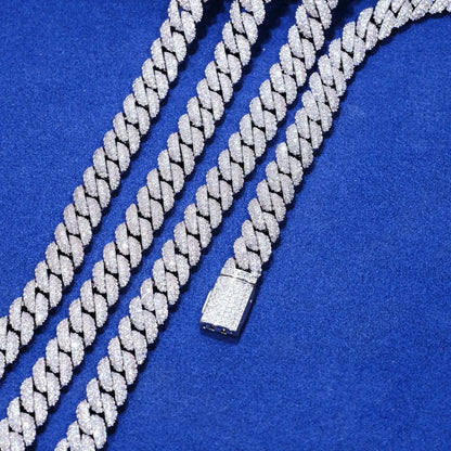 Diamond Cuban Link Chain, täynnä cz-timantteja