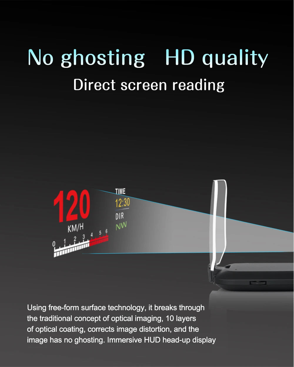 C1 HUD Head-Up Display - OBD2 GPS Navigointi Tuulilasiprojektori Autoon