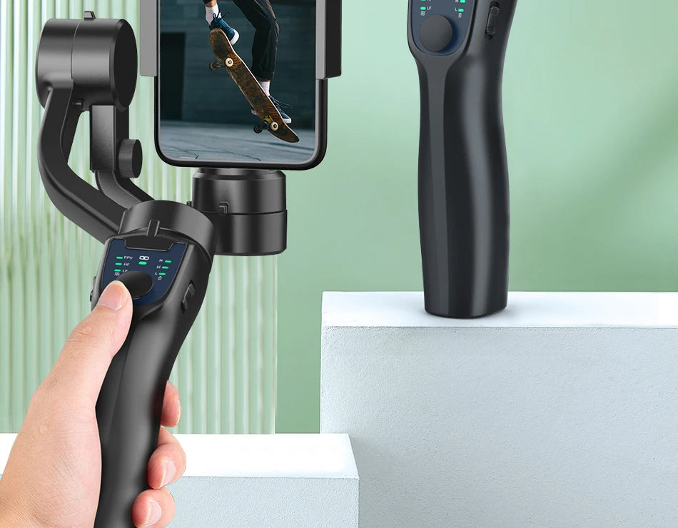F8 3-akselinen Gimbal-puhelinpidike - Tärinänvaimennus Videokuvaukseen iPhone & Android