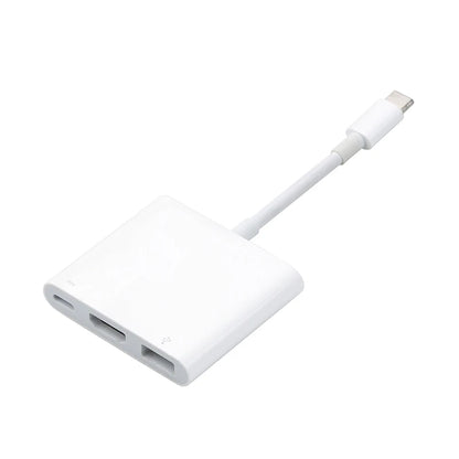 USB-C Hub HDMI 4K Adapteri - 3-in-1 Type-C Muunnin MacBook & Laptop