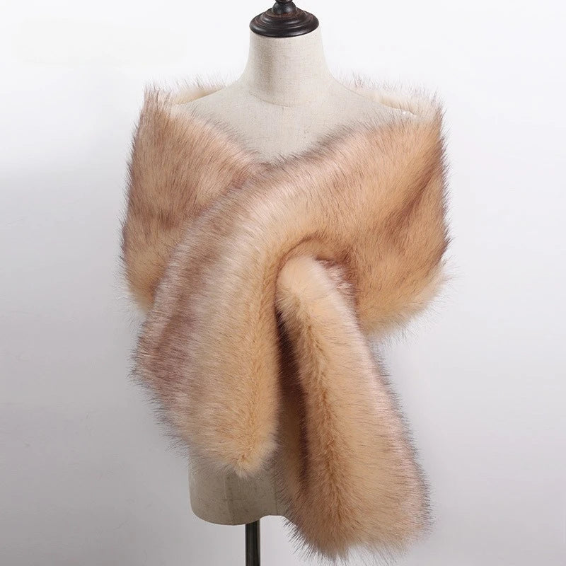 Women's luxury fur scarf