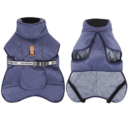 Dog winter coat for large dogs, warm and windproof