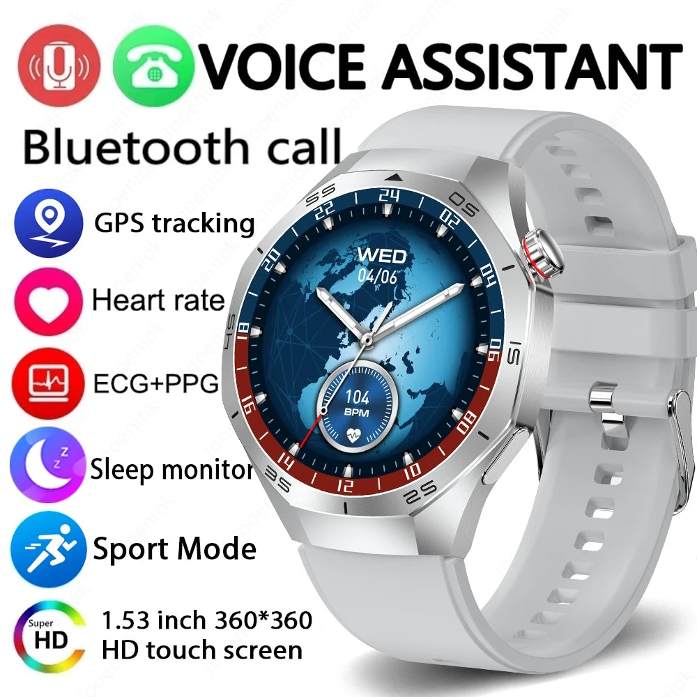 GT5 Pro GPS Smartwatch with AMOLED display, NFC payment function, health tracking