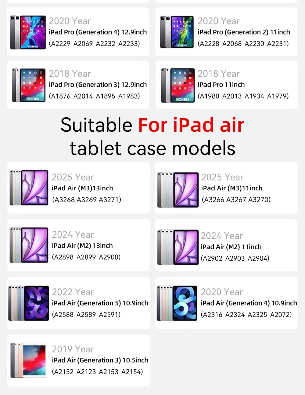 iPad Taustavalaistu Näppäimistökuori – Suojakotelo Pro, Air ja 10.2" malleille