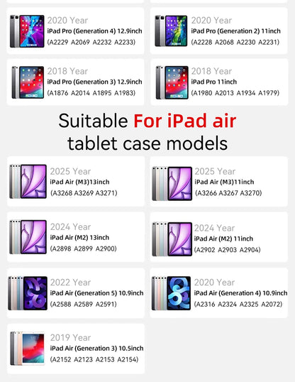 iPad Taustavalaistu Näppäimistökuori – Suojakotelo Pro, Air ja 10.2" malleille