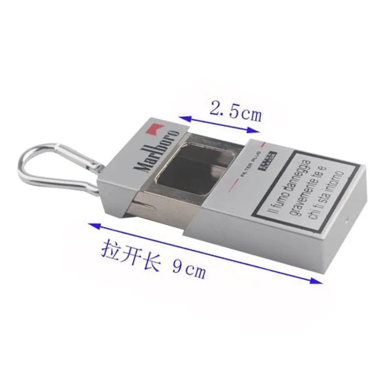 Portable ashtray with storage box, mini cigarette case