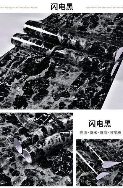 Marble patterned self-adhesive wallpaper, available in many different variations