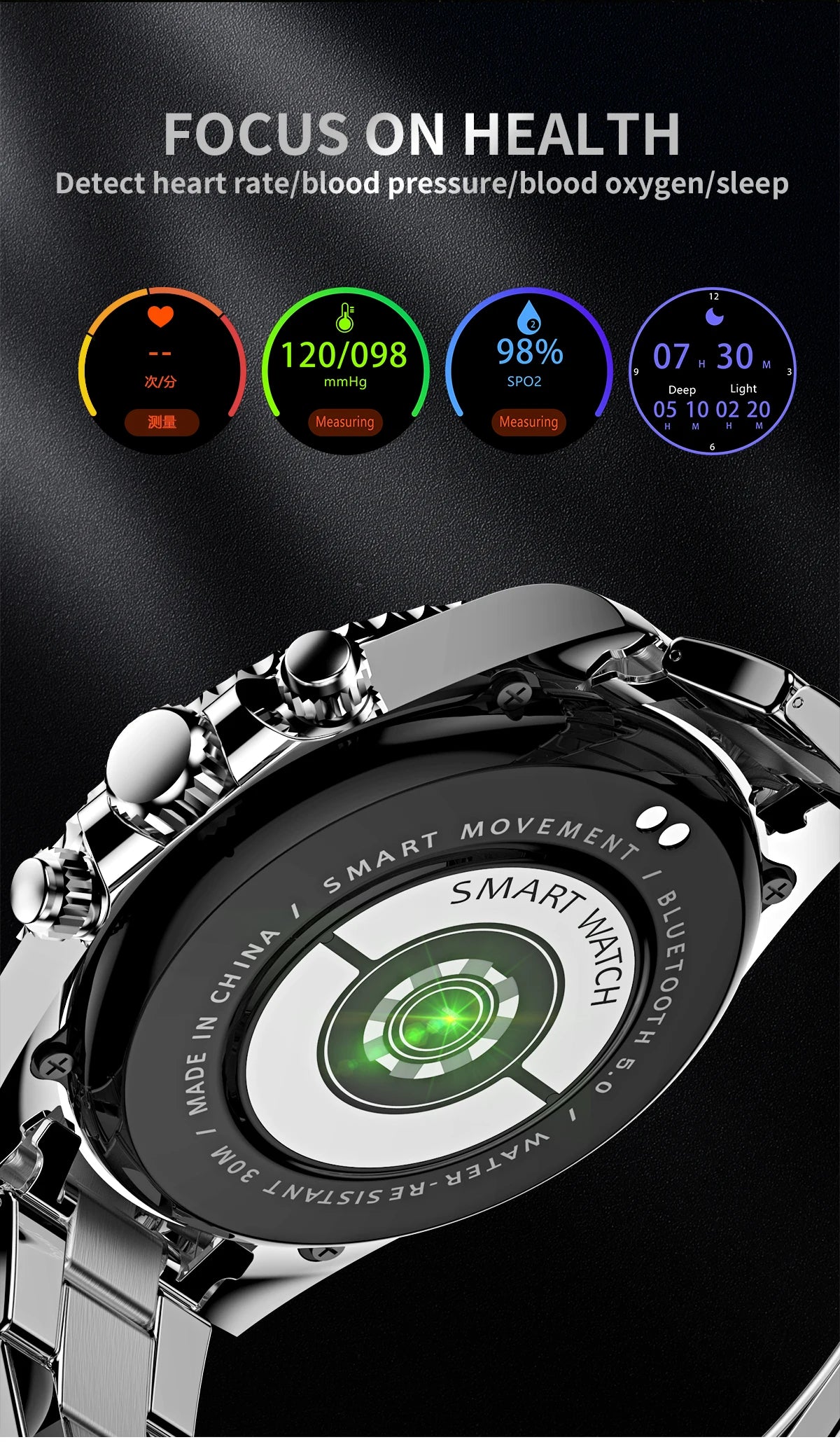Smartwatch with the latest technology, AMOLED 1.3" and GPS exercise tracking, New 2025