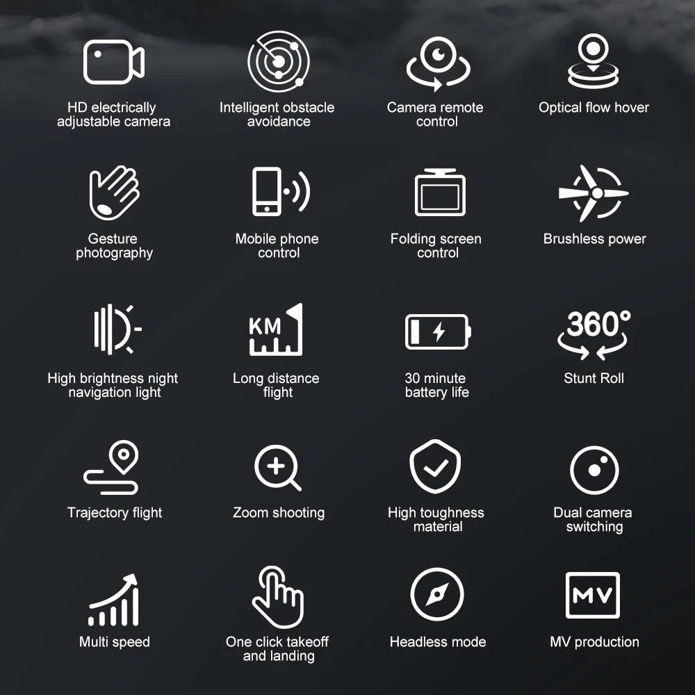 M66 8K Drone - Ammattitason Taitettava Kameradrone 5G FPV