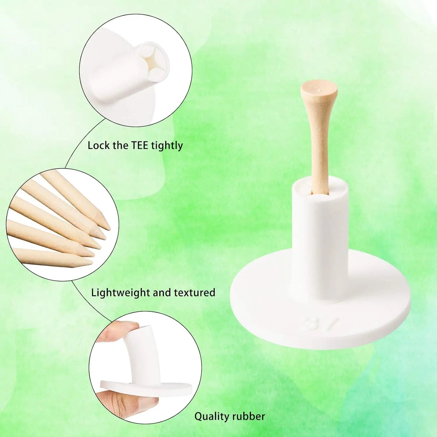 GREARTH golf tees, rubber tees 5 pcs, 50 mm height