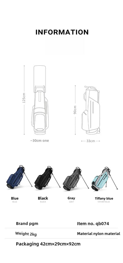 PGM QB074 golf bag, lightweight and multifunctional, for a full set of clubs