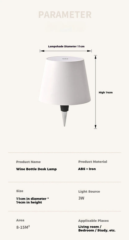 LED bottle light, USB rechargeable, for home, restaurants and bars