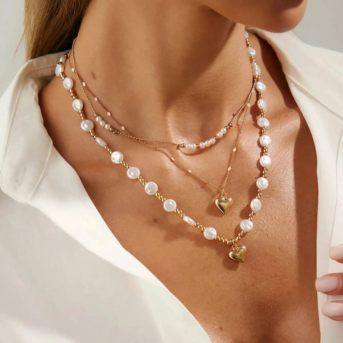 KunJoe Helmikaulakorusetti sydänriipuksella naisille