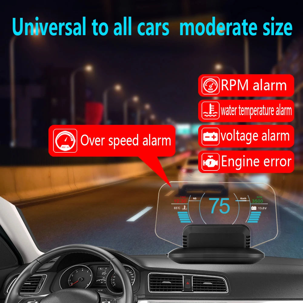C1 HUD Head-Up Display - OBD2 GPS Navigointi Tuulilasiprojektori Autoon