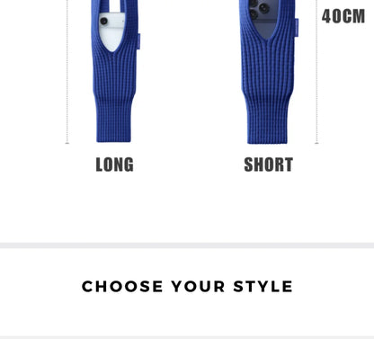 Neulottu Puhelinlaukku – Trendikäs Crossbody-minilaukku Olkahihnalla