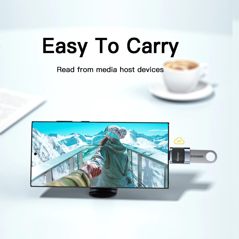 Essager USB 3.0 to Type-C OTG Adapteri - USB-A Muunnin MacBook & Laptop