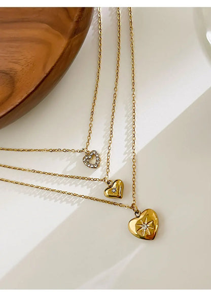 18K kullattu sydänriipus kaulakoru naisille, eri variaatioita