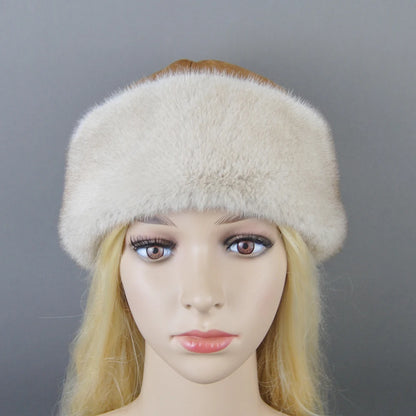 Women's luxury mink fur hat, available in different variations
