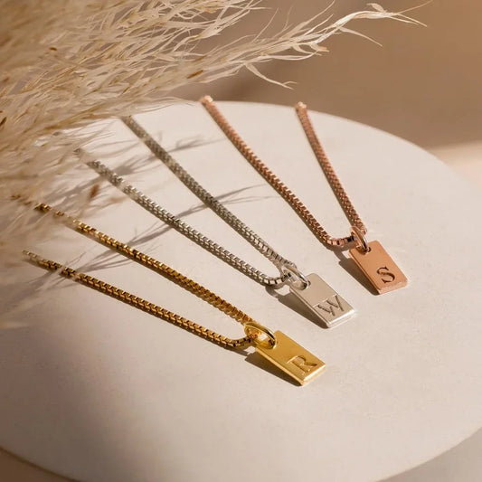 Letter pendant necklace for women