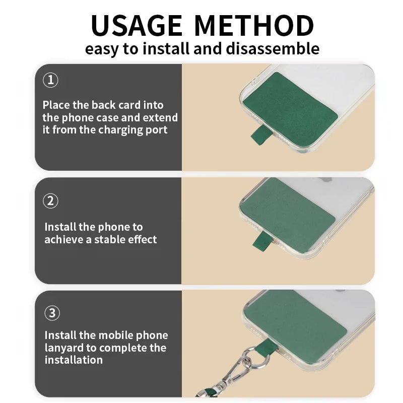 Crossbody Kaulanauha Puhelimelle - Säädettävä Universaali Hihna Klipsillä