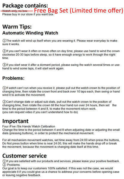 Men's automatic watch, mechanical movement, Swiss