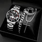 Stylish men's watch and jewelry set, just the watch or the whole package