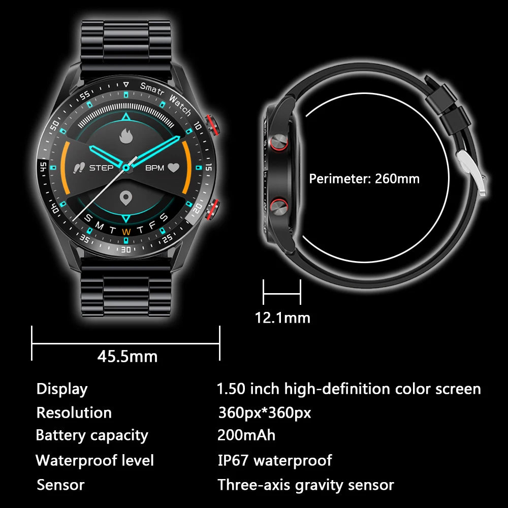 Premium Smartwatch, Bluetooth calls, versatile health tracking, fitness tracking, business design