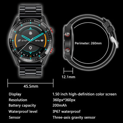 Premium Smartwatch, Bluetooth calls, versatile health tracking, fitness tracking, business design