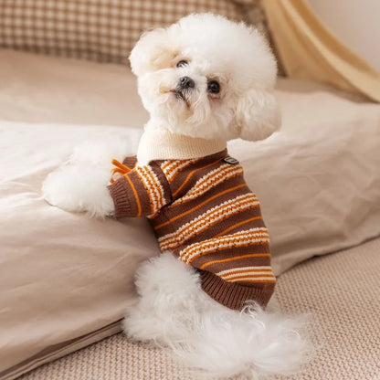 Dog warm knitted winter coat, cardigan style, all sizes