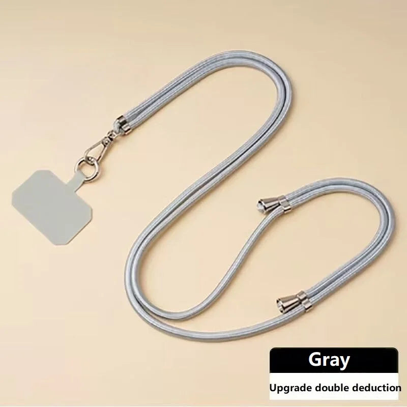Crossbody Kaulanauha Puhelimelle - Säädettävä Hihna Harmaa