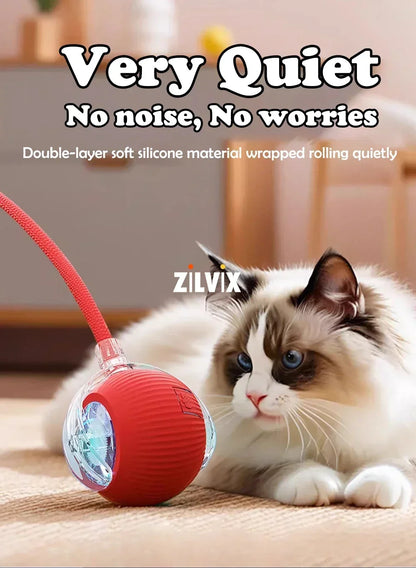 Automaattinen Rullautuva Interaktiivinen Kissan Lelupallo - Ladattava Sähköinen Lemmikkipallo Rottatoiminnolla