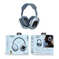 Premium wireless headphones with RGB display, memory card reader