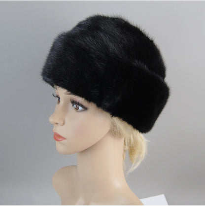 Genuine mink fur hat, luxury winter hat, unisex