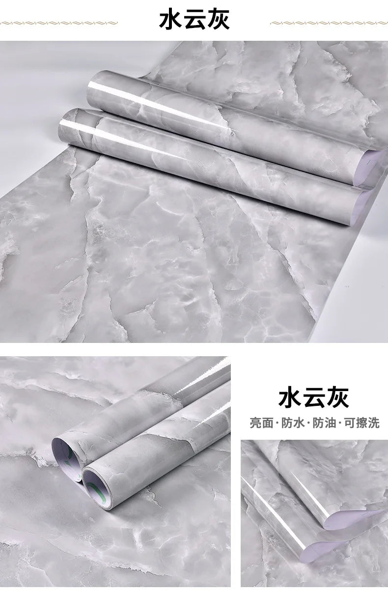 Marble patterned self-adhesive wallpaper, available in many different variations