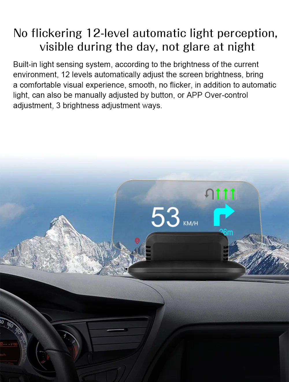 C1 HUD Head-Up Display - OBD2 GPS Navigointi Tuulilasiprojektori Autoon
