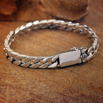 Miami Cuban Chain bracelet for men, high quality silver plating