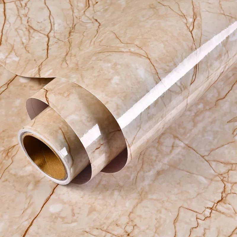 Marble patterned self-adhesive wallpaper, available in many different variations