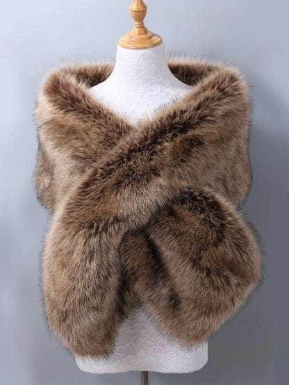 Women's luxury fur scarf