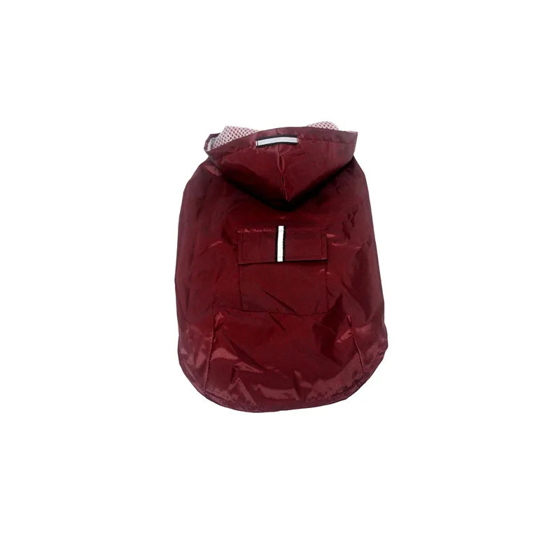 Dog raincoat, waterproof hoodie with reflective stripes, all sizes available